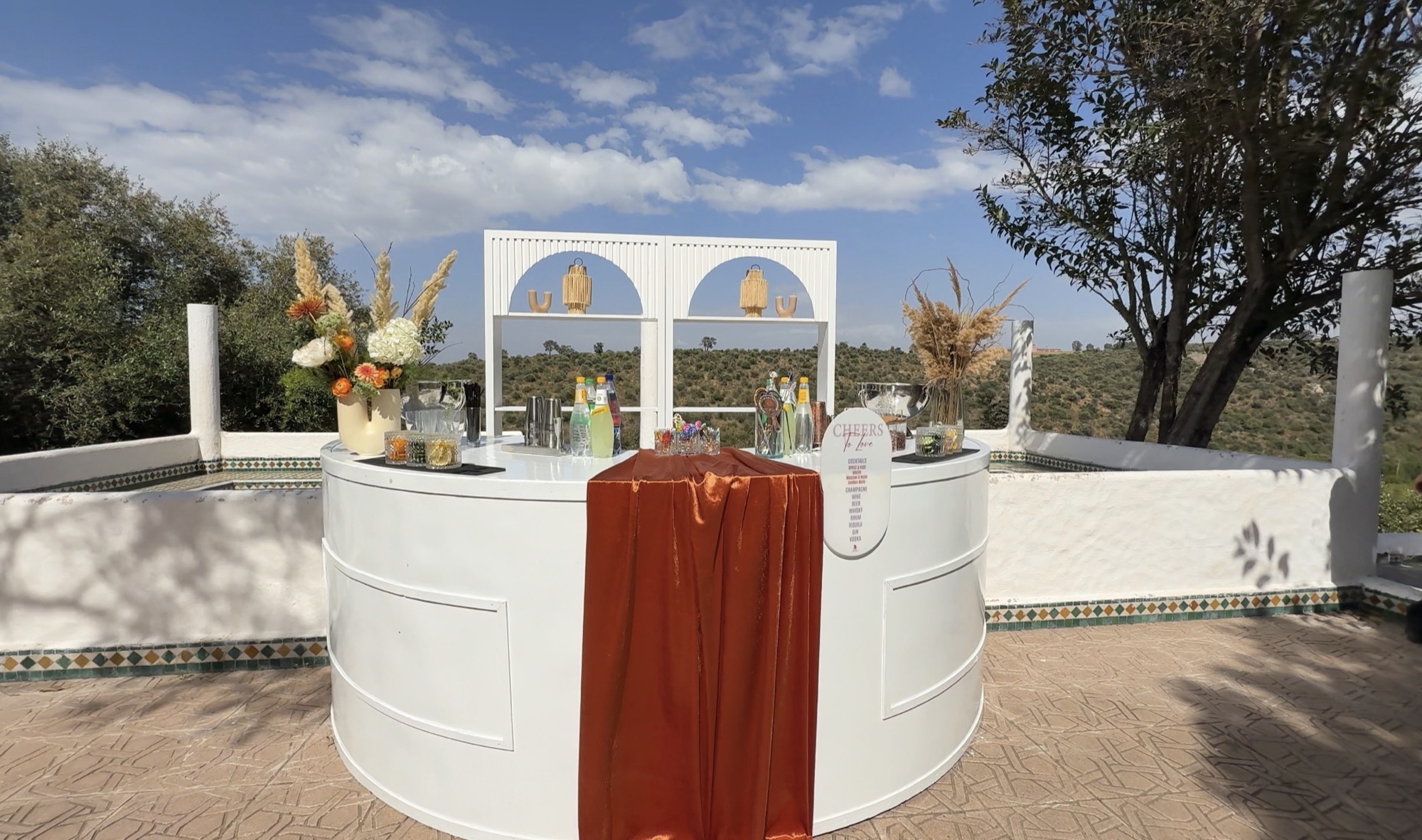 Scenic outdoor bar