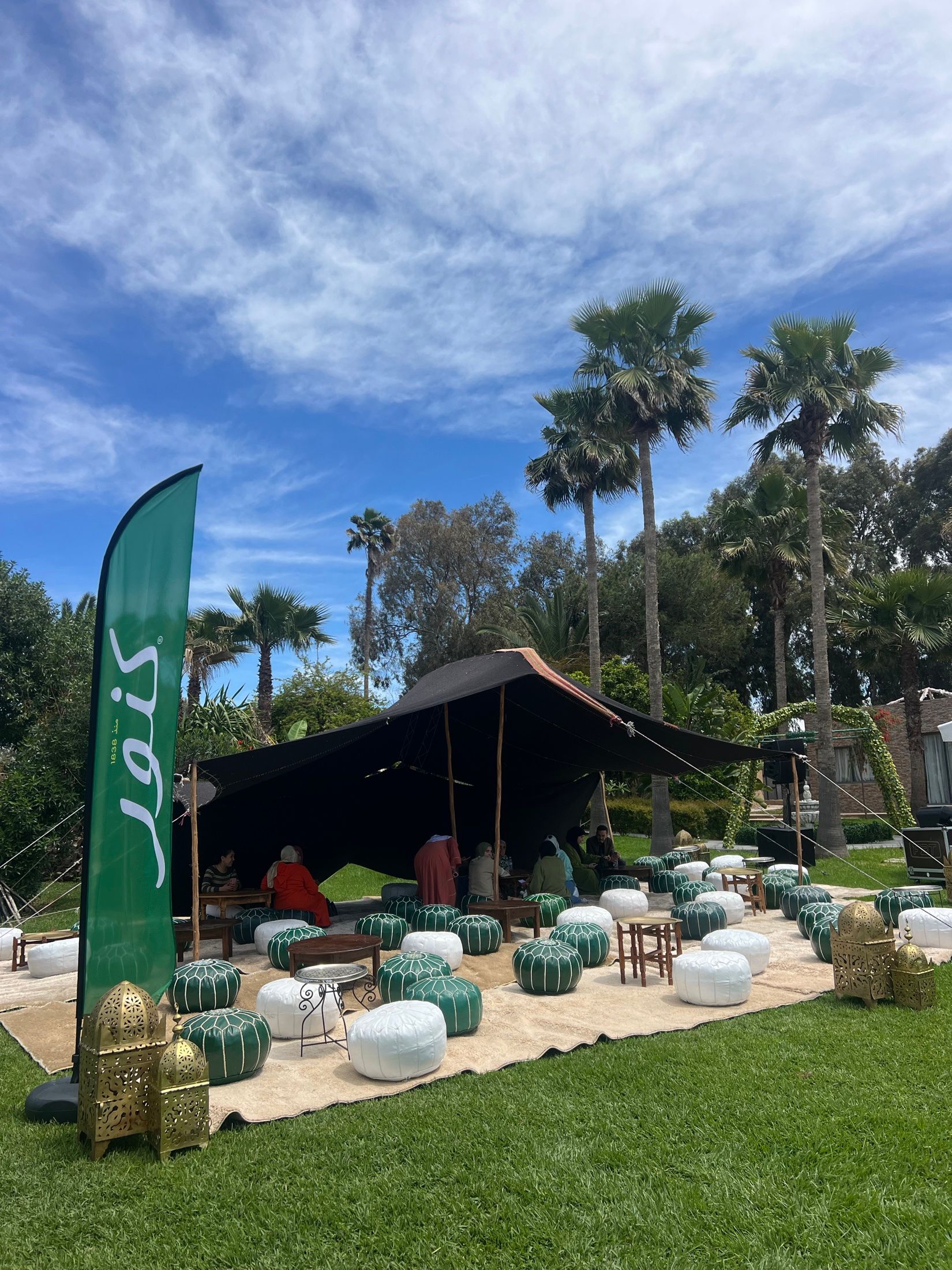 Garden lounge setup