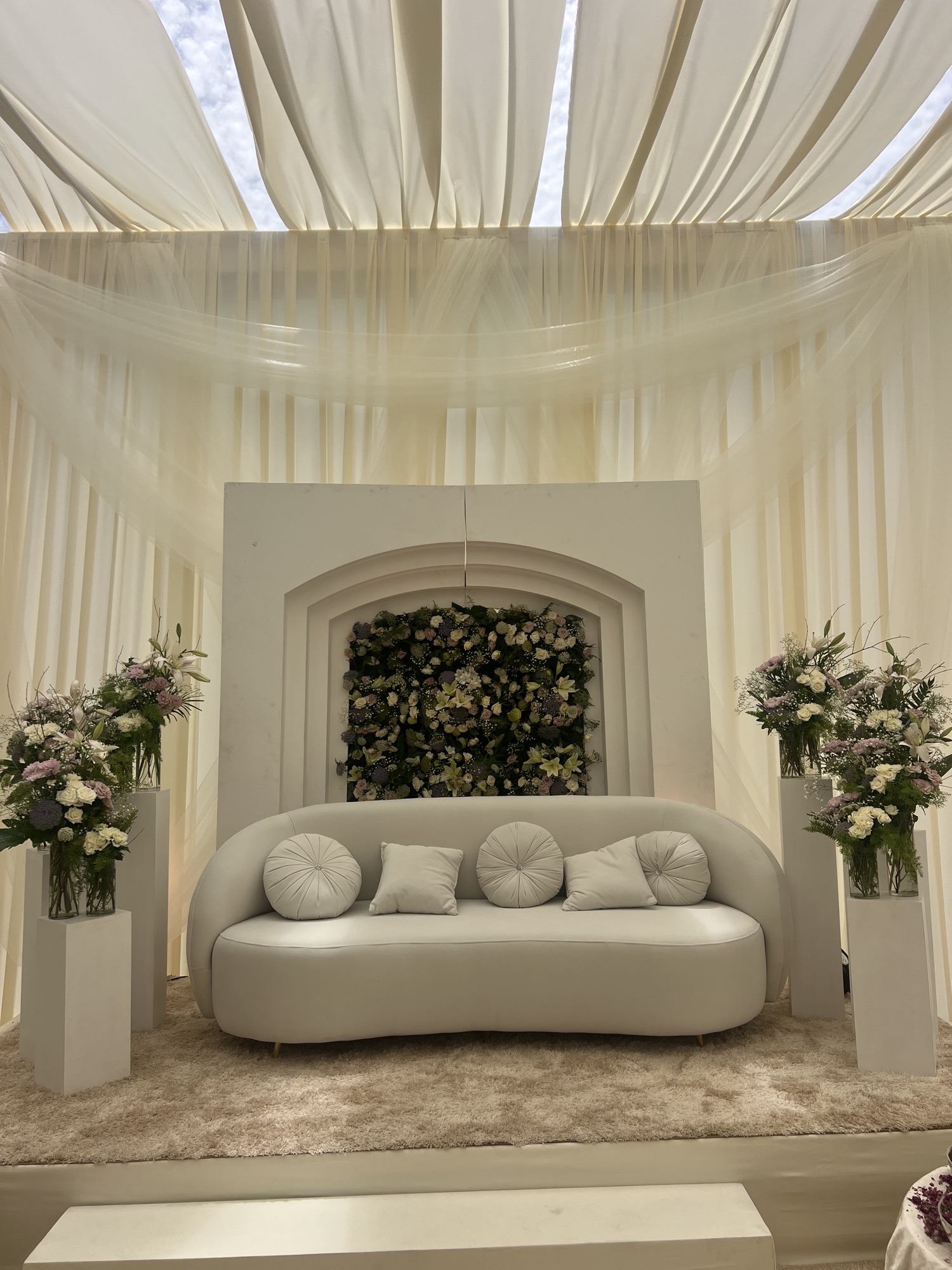 Ceremony backdrop, floral arch
