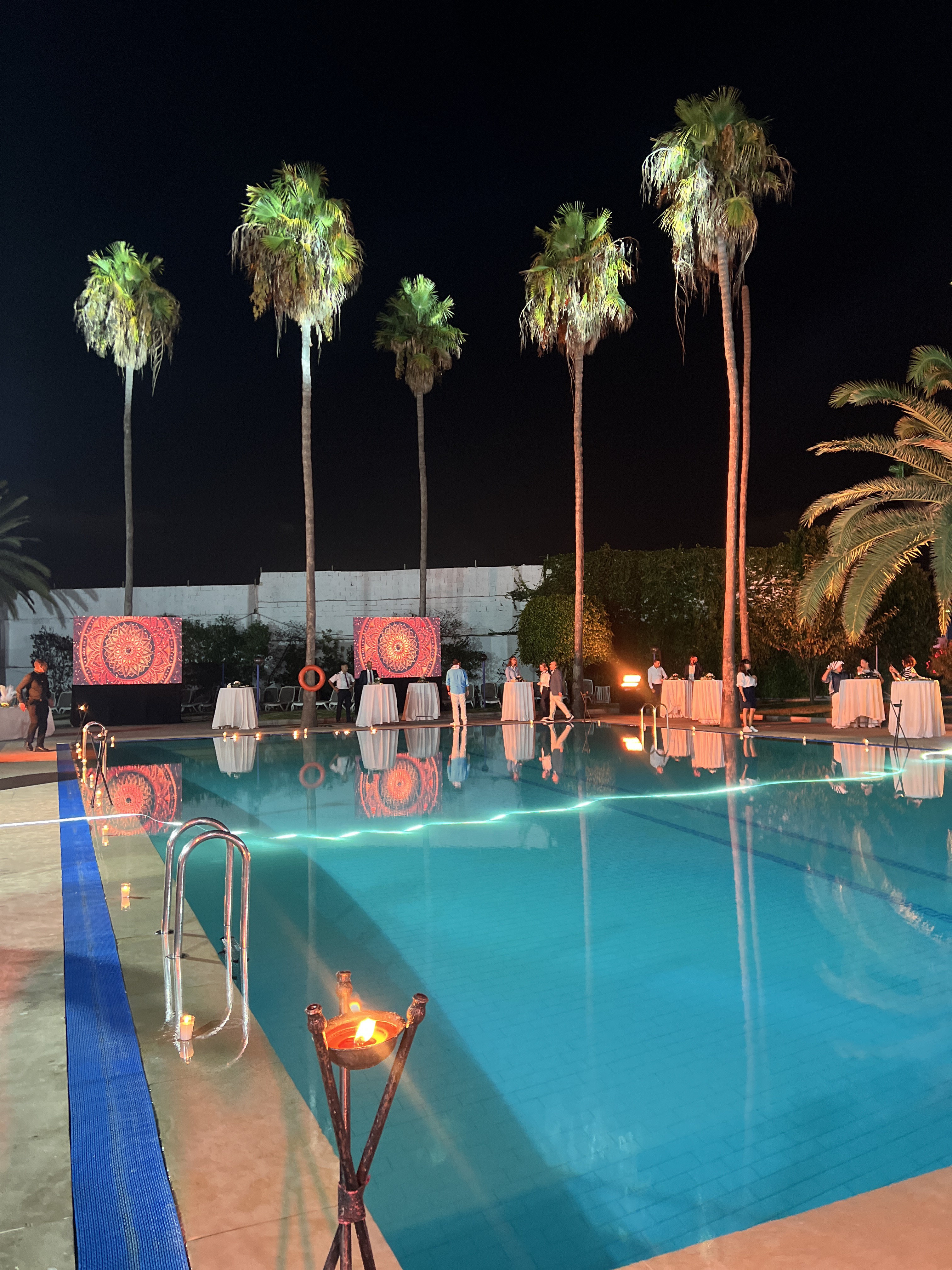 Poolside evening reception